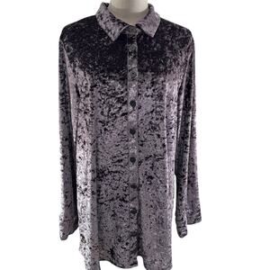 NWT!!"Simply Noelle"Brown Crushing It Velvet Blouse, Embroid.,SZ‎ 12/14,Fairy